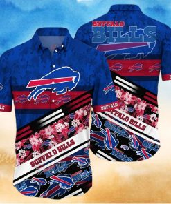 Buffalo Bills Hawaiian Shirt, Tropical Flowers, Unique Hawaiian Shirt