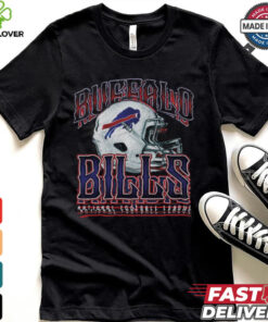 Buffalo Bills Helmet Garment Dyed Heavyweight T Shirt