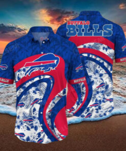 Buffalo Bills Hibiscus Wave Hawaiian Shirt