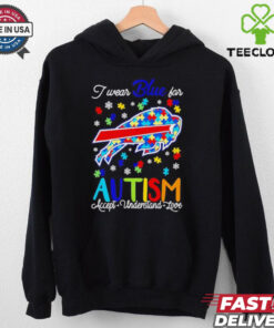 Buffalo Bills I wear blue for Autism accept understand love shirt