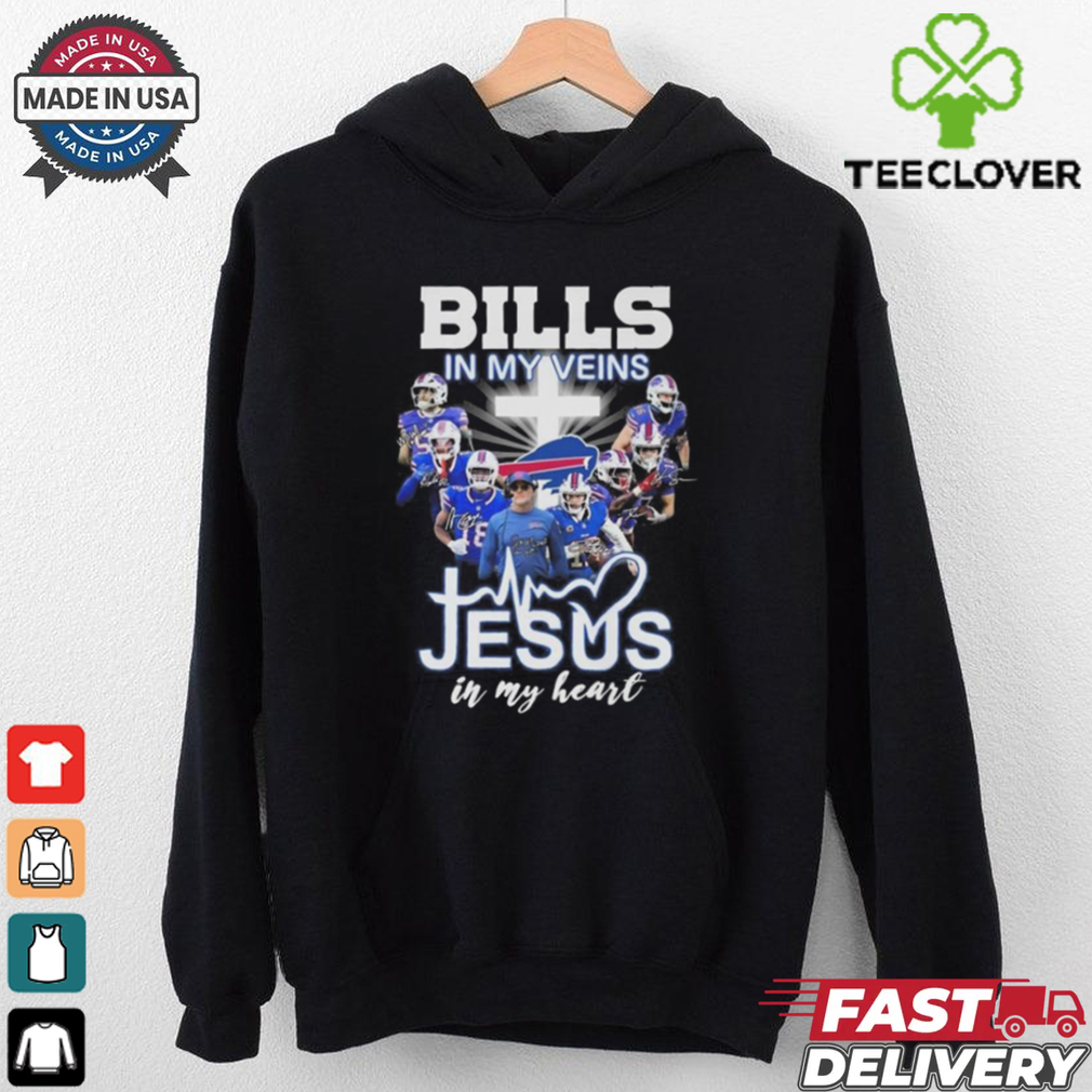 Buffalo Bills In My Veins Jesus In My Heart Players Signatures 2024 Shirt Buffalo Bills In My Veins Jesus In My Heart Players Signatures 2024 Shirt