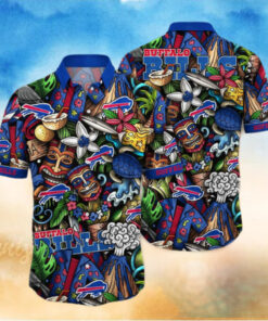 Buffalo Bills Island Tiki Adventure Hawaiian Shirt