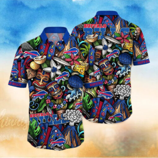Buffalo Bills Island Tiki Adventure Hawaiian Shirt