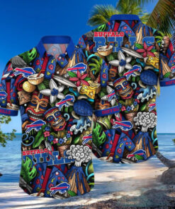 Buffalo Bills Island Tiki Adventure Hawaiian Shirt