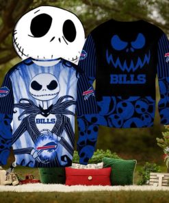 Buffalo Bills Jack Skellington Jumper Christmas Ugly Sweater Halloween For Men And Women