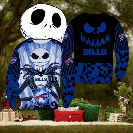 Buffalo Bills Jack Skellington Jumper Christmas Ugly Sweater Halloween For Men And Women
