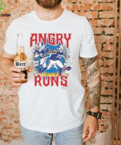 Buffalo Bills James Cook and Dion Dawkins Homage Charcoal Angry Runs Graphic Tri Blend T Shirt