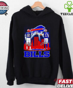 Buffalo Bills Jim Kelly x Josh Allen signature city skyline shirt