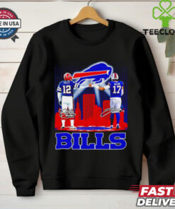 Buffalo Bills Jim Kelly x Josh Allen signature city skyline shirt