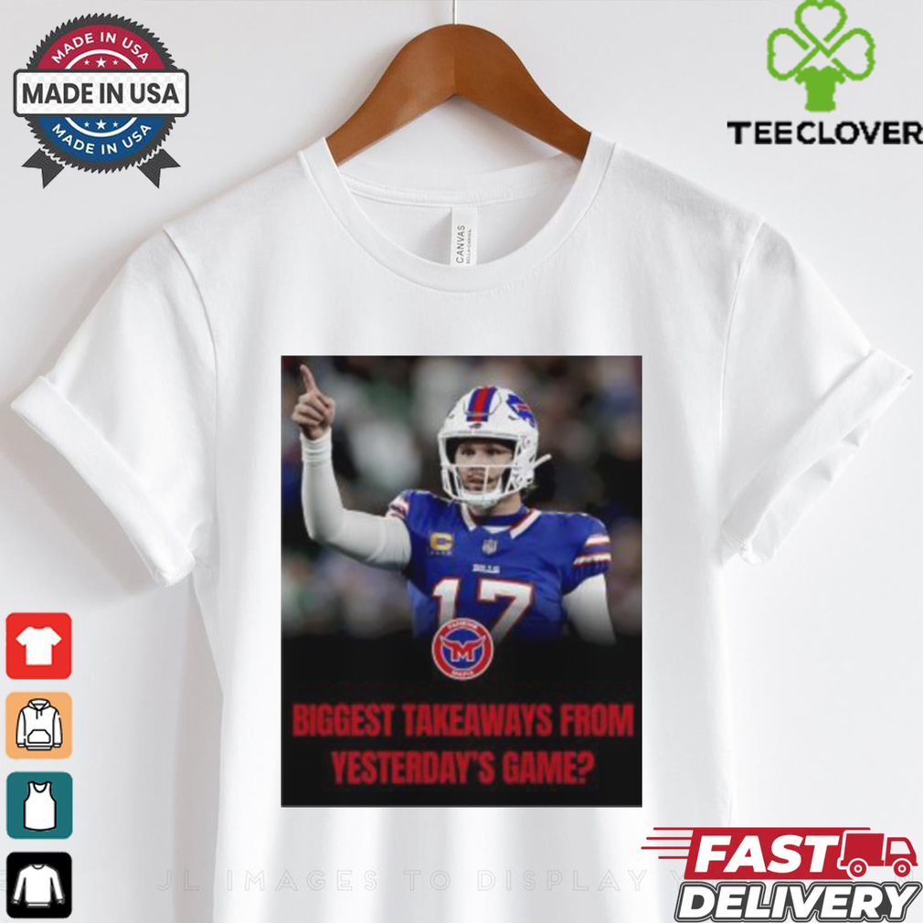 Buffalo Bills Josh Allen Biggest takeaways from Yesterda’s Game photo shirt Buffalo Bills Josh Allen Biggest takeaways from Yesterda’s Game photo shirt