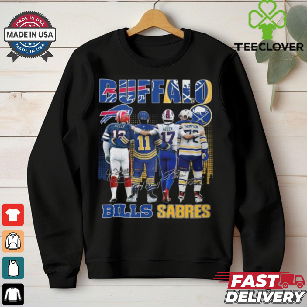 Buffalo Bills Josh Allen Jim Kelly Buffalo Sabres Gilbert Perreault Tage Thompson T Shirt Buffalo Bills Josh Allen Jim Kelly Buffalo Sabres Gilbert Perreault Tage Thompson T Shirt