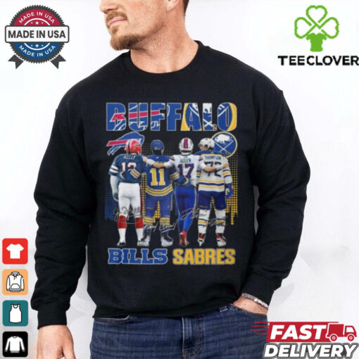 Buffalo Bills Josh Allen Jim Kelly Buffalo Sabres Gilbert Perreault Tage Thompson T Shirt