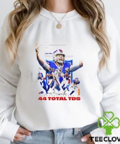 Buffalo Bills Josh Allen Most Touchdowns In The NFL Season Leader With 44 Total Touchdown Unisex T Shirt
