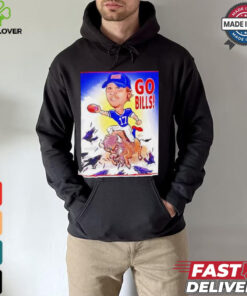 Buffalo Bills Josh Allen riding Buffalo go Bills beat Baltimore Ravens shirt
