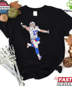 Buffalo Bills Josh Allen star rose cartoon shirt