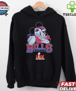 Buffalo Bills Junk Food Disney Mickey QB Super Bowl Lix Shirt