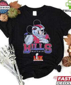Buffalo Bills Junk Food Disney Mickey QB Super Bowl Lix Shirt