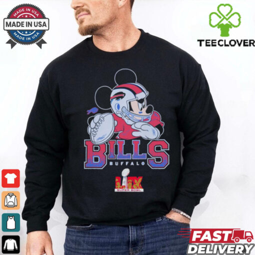 Buffalo Bills Junk Food Disney Mickey QB Super Bowl Lix Shirt