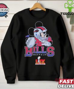 Buffalo Bills Junk Food Disney Mickey QB Super Bowl Lix Shirt