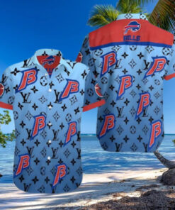 Buffalo Bills Luxury Monogram Blue Hawaiian Shirt