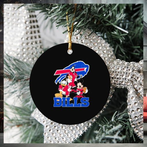 Buffalo Bills Mickey Mouse Donald Duck Goofy Baseball Ornament Christmas