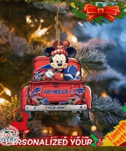 Buffalo Bills Mickey Mouse Ornament Personalized Your Name Sport Home Decor