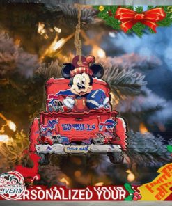 Buffalo Bills Mickey Mouse Ornament Personalized Your Name Sport Home Decor