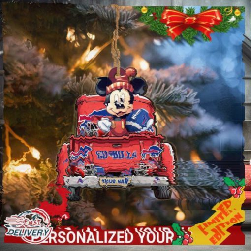 Buffalo Bills Mickey Mouse Ornament Personalized Your Name Sport Home Decor