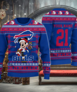 Buffalo Bills Mickey Mouse Santa Ugly Christmas Sweater