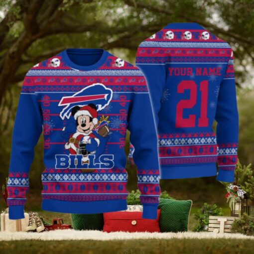 Buffalo Bills Mickey Mouse Santa Ugly Christmas Sweater