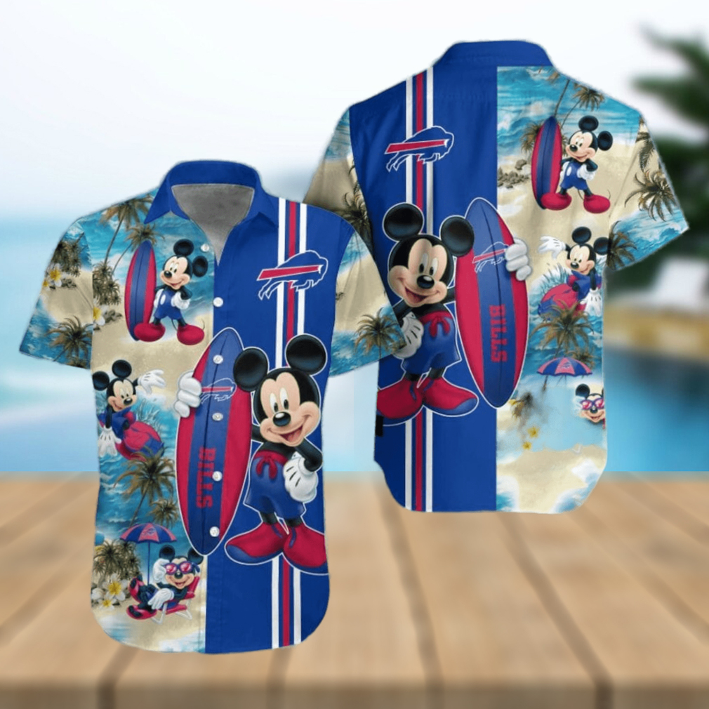 Los Angeles Rams Mickey Mouse Surfing On The Beach Hawaiian Shirt