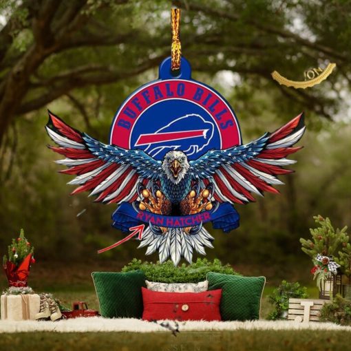 Buffalo Bills NFL American US Eagle Personalized Xmas Christmas Tree Decorations Ornament