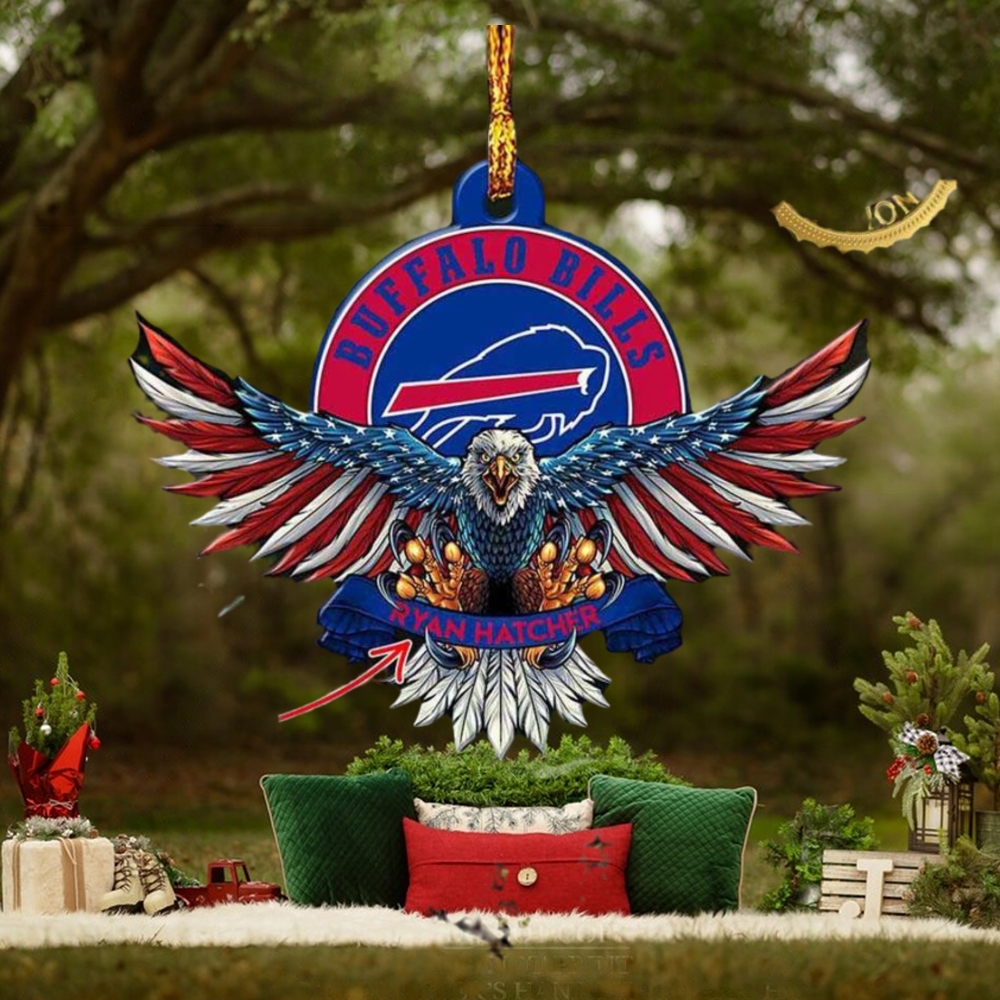 Buffalo Bills NFL American US Eagle Personalized Xmas Christmas Tree Decorations Ornament Buffalo Bills NFL American US Eagle Personalized Xmas Christmas Tree Decorations Ornament