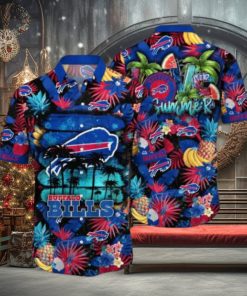 Buffalo Bills NFL Flower Hawaiian Shirt, Bills Gifts for Fans