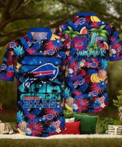 Buffalo Bills NFL Flower Hawaiian Shirt, Bills Gifts for Fans