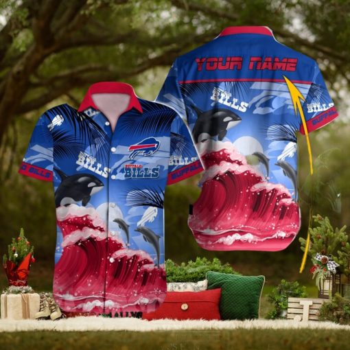 Buffalo Bills NFL For Fans dolphin Full Printed Hawaiian Button Shirt