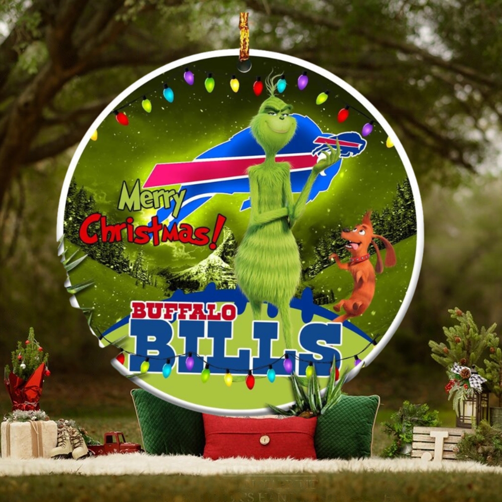 Buffalo Bills NFL Funny Grinch Christmas Ornaments. Buffalo Bills NFL Funny Grinch Christmas Ornaments.