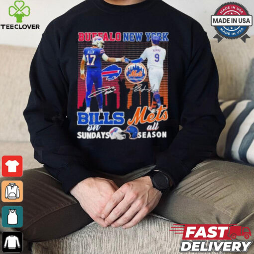 Buffalo Bills On Sundays X New York Mets All Season Shirt