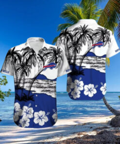 Buffalo Bills Palm and Hibiscus Island Hawaiian Shirt