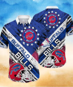 Buffalo Bills Patriotic Grunge Hawaiian Shirt