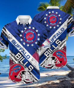 Buffalo Bills Patriotic Grunge Hawaiian Shirt