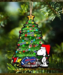 Buffalo Bills Personalized Your Name Snoopy And Peanut Ornament Christmas Gifts For NFL Fans SP161023132ID03