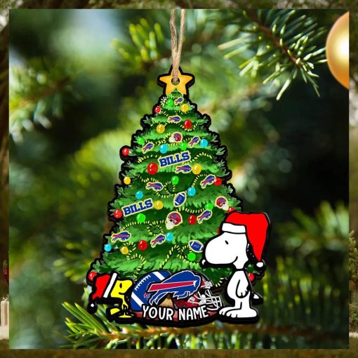 Buffalo Bills Personalized Your Name Snoopy And Peanut Ornament Christmas Gifts For NFL Fans SP161023132ID03