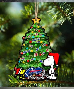 Buffalo Bills Personalized Your Name Snoopy And Peanut Ornament Christmas Gifts For NFL Fans SP161023132ID03