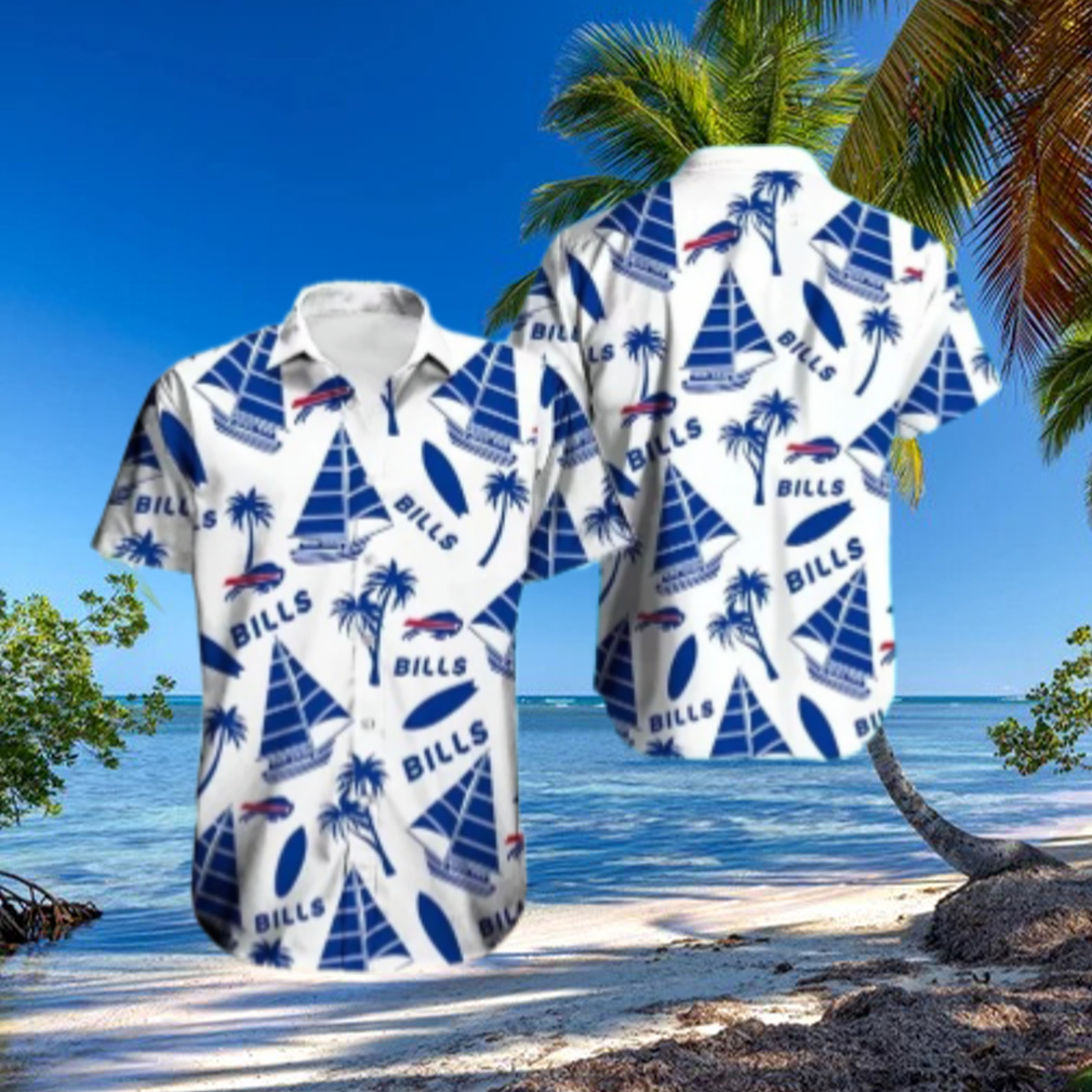 Buffalo Bills Sail and Surf Tropical Hawaiian Shirt Buffalo Bills Sail and Surf Tropical Hawaiian Shirt