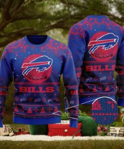 Buffalo Bills Santa Claus In The Moon Ugly Christmas Sweater Perfect Holiday Gift