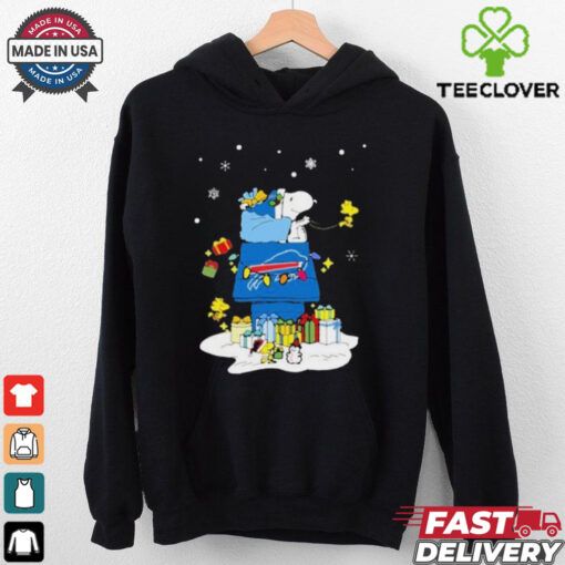 Buffalo Bills Santa Snoopy And Woodstock Wish You A Merry Christmas 2024 T shirt