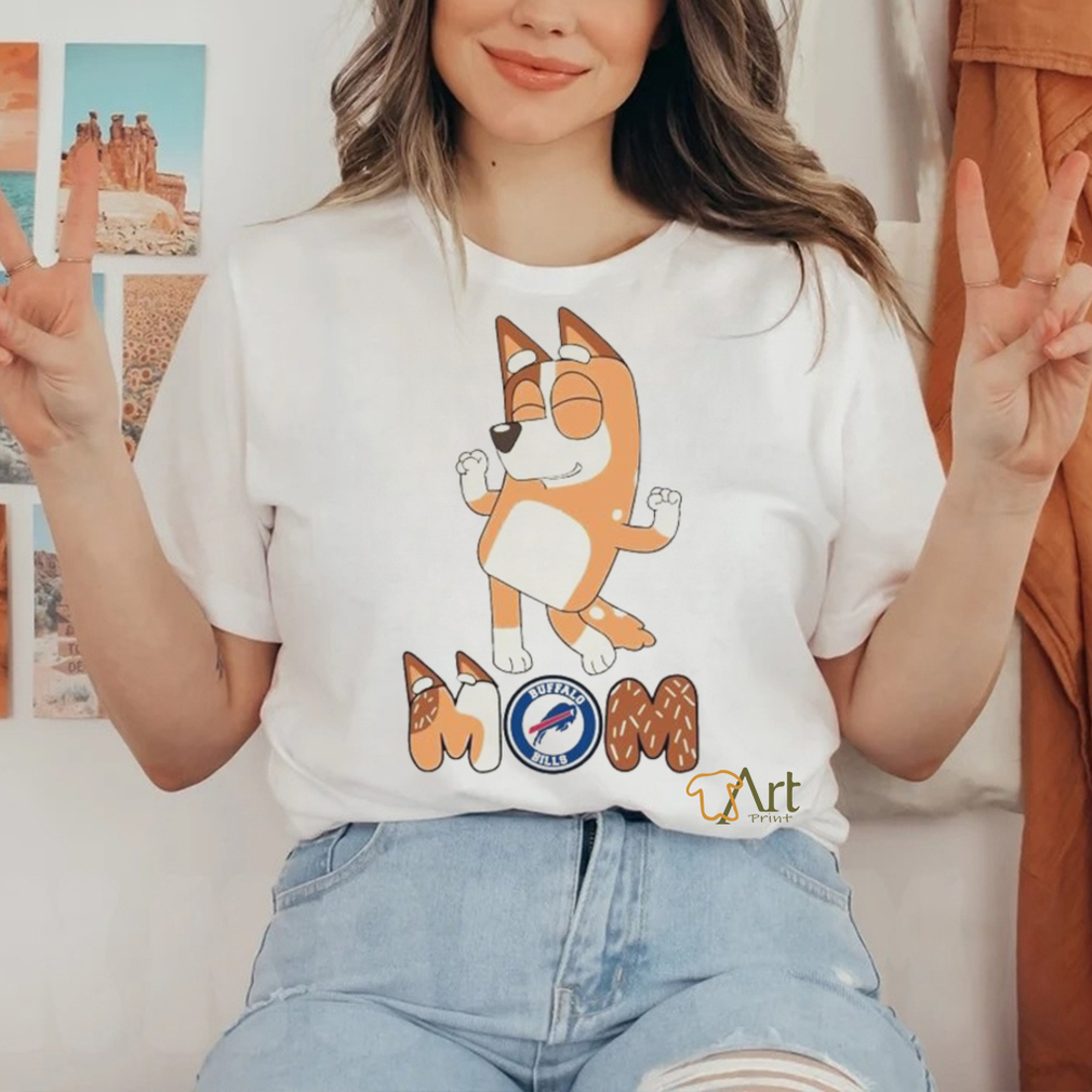 Buffalo Bills Smiling Dancing Bluey Mom shirt Buffalo Bills Smiling Dancing Bluey Mom shirt