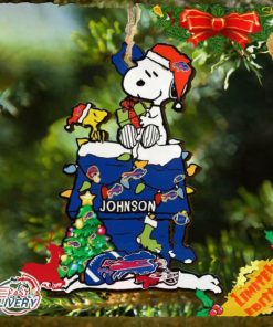 Buffalo Bills Snoopy NFL Christmas Ornament Personalized Your Name