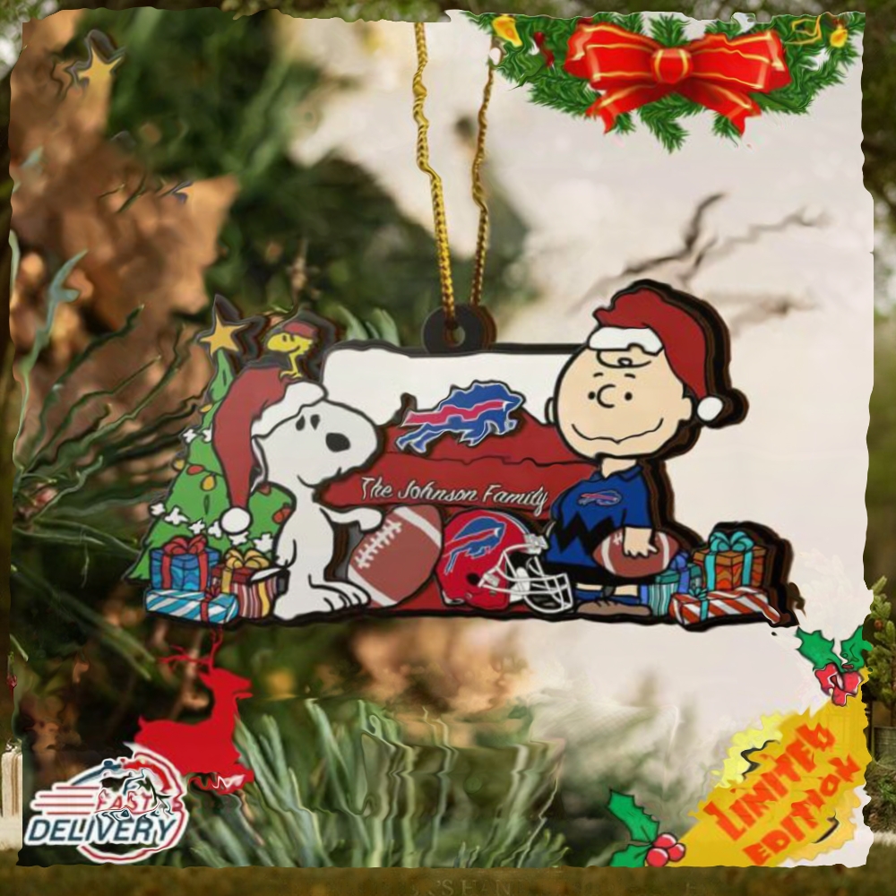 Buffalo Bills Snoopy NFL Sport Ornament Custom Your Family Name